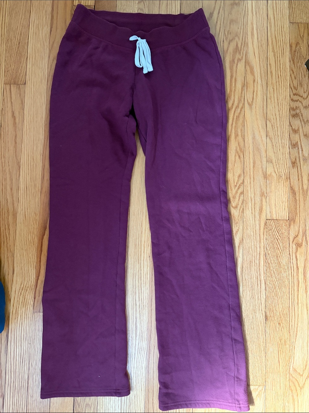 Hollister Girls Plum Drawstring Sweatpants with Light Blue Tie